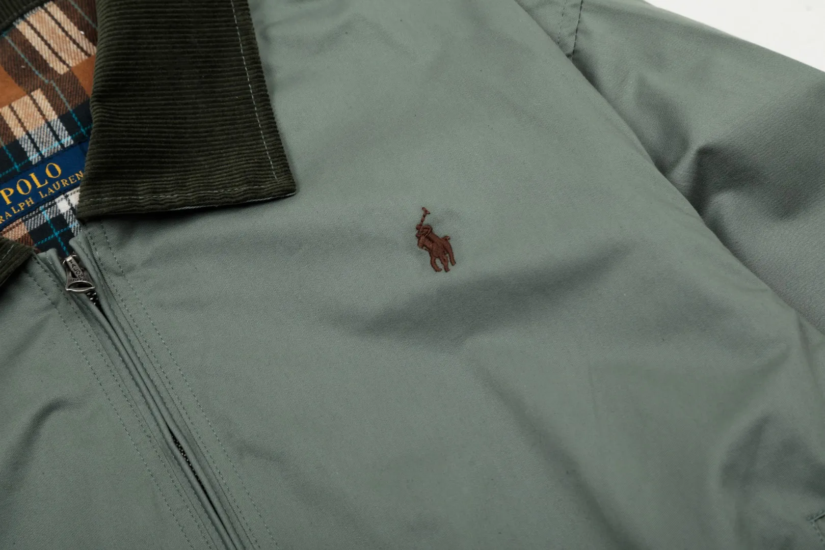 🅿️340 "Top quality" Style number: 8099# [Ralph Lauren corduroy color-blocked lapel American retro jacket] ✅Ralph Lauren American retro classic contrasting color corduroy lapel jacket ✅Pure cotton washed fabric Fabric texture version YYDS~ ✅Fashionable and casual commuting travel Simple style is classic ✅Simple and easy to match ootd essential style Versatile style Size: S-XL Color: Navy blue, matcha light green, Klein blue, retro gray green